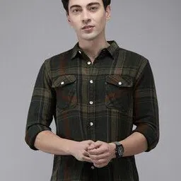 the bear house Checked Slim Fit Shirt-picture-4