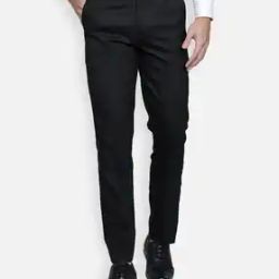Mid-Rise Flat-Front Slim Fit Trousers-image-66