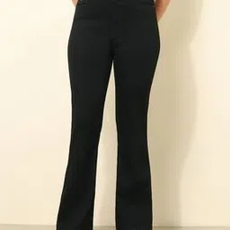 High-Rise Flared Jeans with Fixed Waist-image-18
