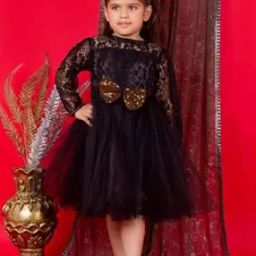 Lace Boat-Neck Fit & Flare Dress-image-89