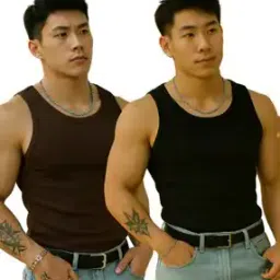 Men Pack of 2 Ribbed Regular Fit Vests-image-48
