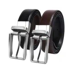 Men Reversible Belt with Metal Buckle-31