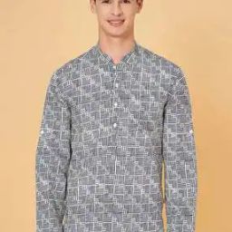Men Regular Fit Short Kurta-image-3