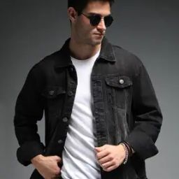 Denim Jacket with Flap Pockets-image-67