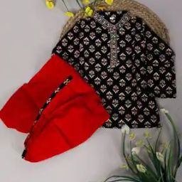 Girls Floral Print Kurta Dhoti Pants Set-image-70