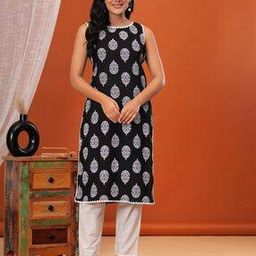 Women Floral Straight Kurti-15