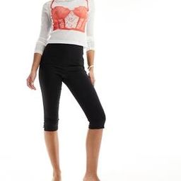 Women Bengaline Pedal Pusher Capri Shorts-image-61