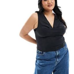 Women Curve Slinky Cowl-Neck Tank Top-image-47