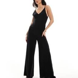 Women V-Neck High Apex Wide-Leg Jumpsuit-picture-26