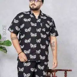 Men Leaf Print Relaxed Fit Shirt & Boxers Set-picture-25