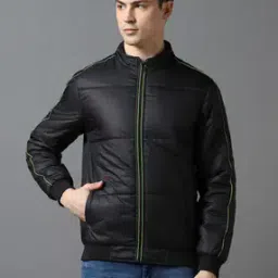 Quilted Zip-Front Bomber Jacket-13