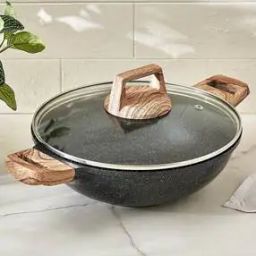 Elbury Hatchel Die-Cast Aluminium Non-Stick Kadhai with Lid - 2.5L-31