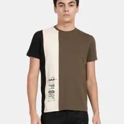 Colourblock Crew-Neck T-Shirt-29