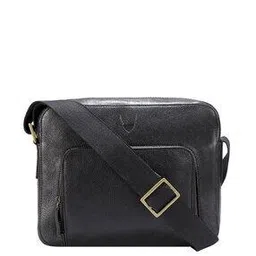 Men Logo Embossed Crossbody Bag with Adjustable Strap-image-83