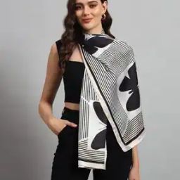 Women Butterfly Printed Satin Silk Scarf-picture-40