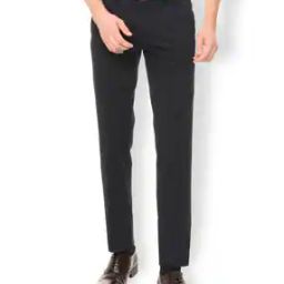 Slim Fit Flat-Front Trousers-image-66