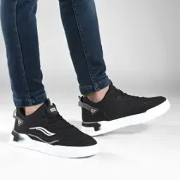 arbunore Men Panelled Mid-Top Lace-Up Shoes-picture-3