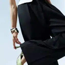 Women Scuba Tailored Fit Pleated Trousers-image-23