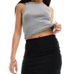 Women Double Layer Cotton Mini Skirt-image-3