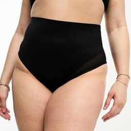 Women Curve Contouring Medium Control High-Rise Panty with Mesh-image-2
