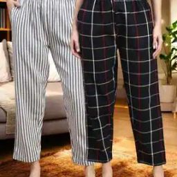 Women Checks Straight Fit Pyjamas -picture-41
