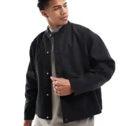 Men Oversized Cropped Coach Jacket-picture-17
