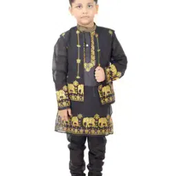 new gen Boys Graphic Kurta Pyjama Set-picture-19