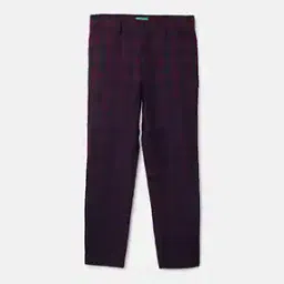 Checked Flat-Front Trousers-picture-53