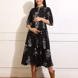 Women Printed Fit & Flare Dress-image-68