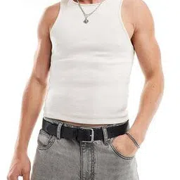 Men Genuine Leather Belt with Buckle Closure-image-95