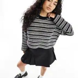 Women Striped Relaxed Fit Jumper-image-99