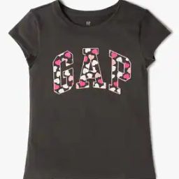 Girls French Logo Printed Round-Neck T-Shirt-image-72