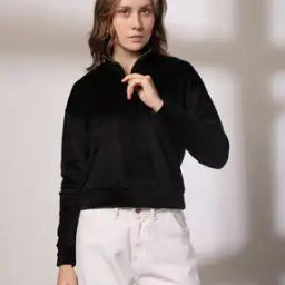 Women Crop Fit High-Neck Sweatshirt-picture-34