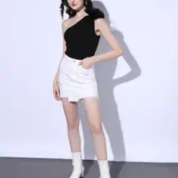 One-Shoulder Bodysuit with 3D Corsage-61