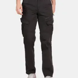 Straight Fit Cargo Pants with Insert-Pockets-image-1