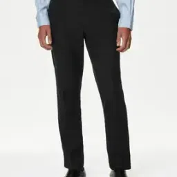 marks & spencer Men Slim Fit Flat-Front Trousers-picture-29