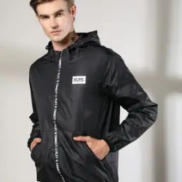 Men Regular Fit Zip-Front Hooded Jacket-picture-12