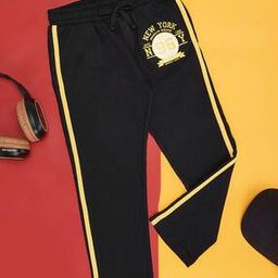 Boys Typographic Print Mid-Rise Track Pants-picture-16