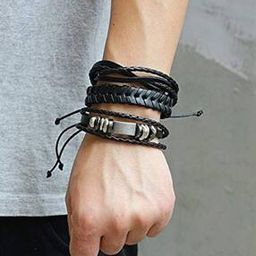 BSSK28-Set of 6 Braided Adjustable Wristbands-image-37