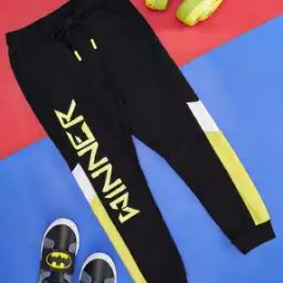 Boys Typographic Print Mid-Rise Joggers-image-0