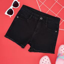 Girls Regular-Fit Shorts with 5-Pocket Styling-image-35