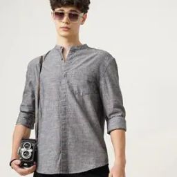 Men Slub Regular Fit Shirt-image-24