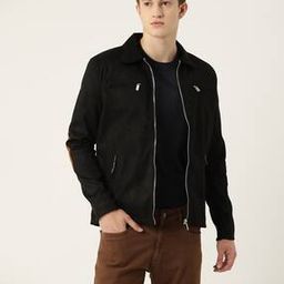 Men Regular Fit Bikers Jacket-image-64