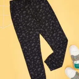Boys Cotton Mid Rise Abstract Jogger Pants-image-90