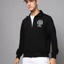 Men Slim Fit Zip-Front Sweatshirt-image-65