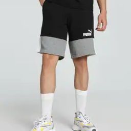 Men Colourblock Regular Fit Knit Shorts-picture-17