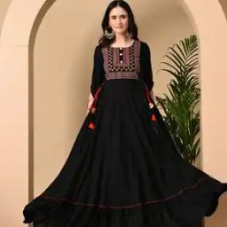Women Embroidery Fit and Flare Dress-image-45