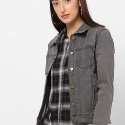 Spread-Collar Jacket with Flap Pockets-image-53