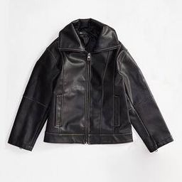 Women Funnel-Neck Oversized Biker Jacket-picture-45
