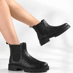 Women Reptilian Pattern Ankle Boots-picture-5